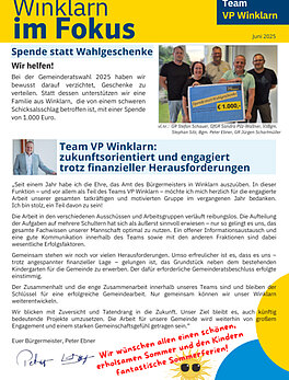 Winklarn im Fokus Juni 2025